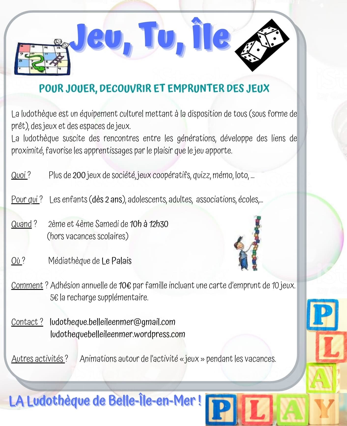 Ludothèque Assoc Ludotheque Jeu Tu Ile à SAUZON